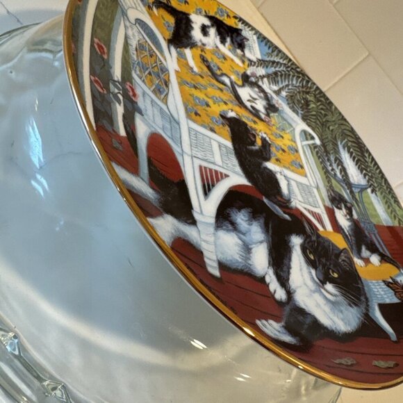 Country Kitties Series By Gre Gerardi “Just For The Fern Of It” Collectors Plate - Picture 6 of 16